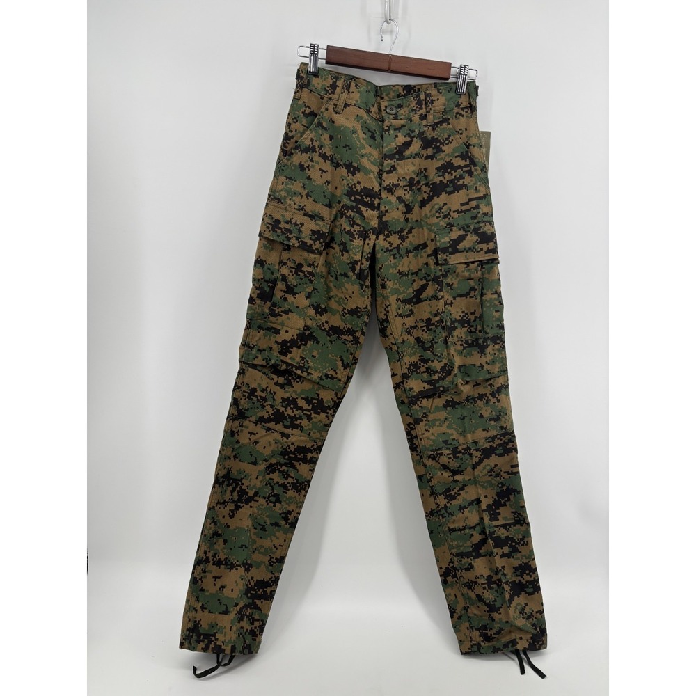 Rothco Military Tactical BDU Pant Mens Woodlands Digital Camo Button XS NWT USMC